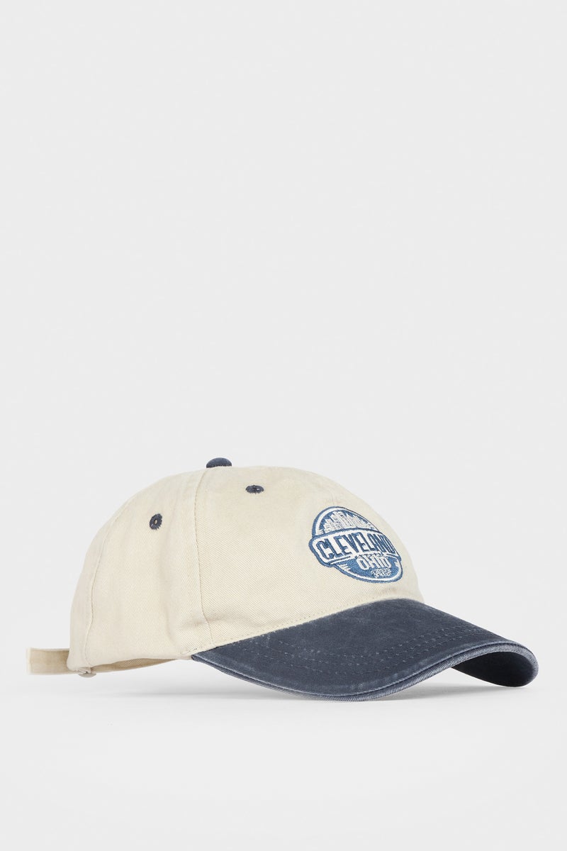 DeFacto Blue Man Man Embroidered Cotton Cap Casual - Image 2